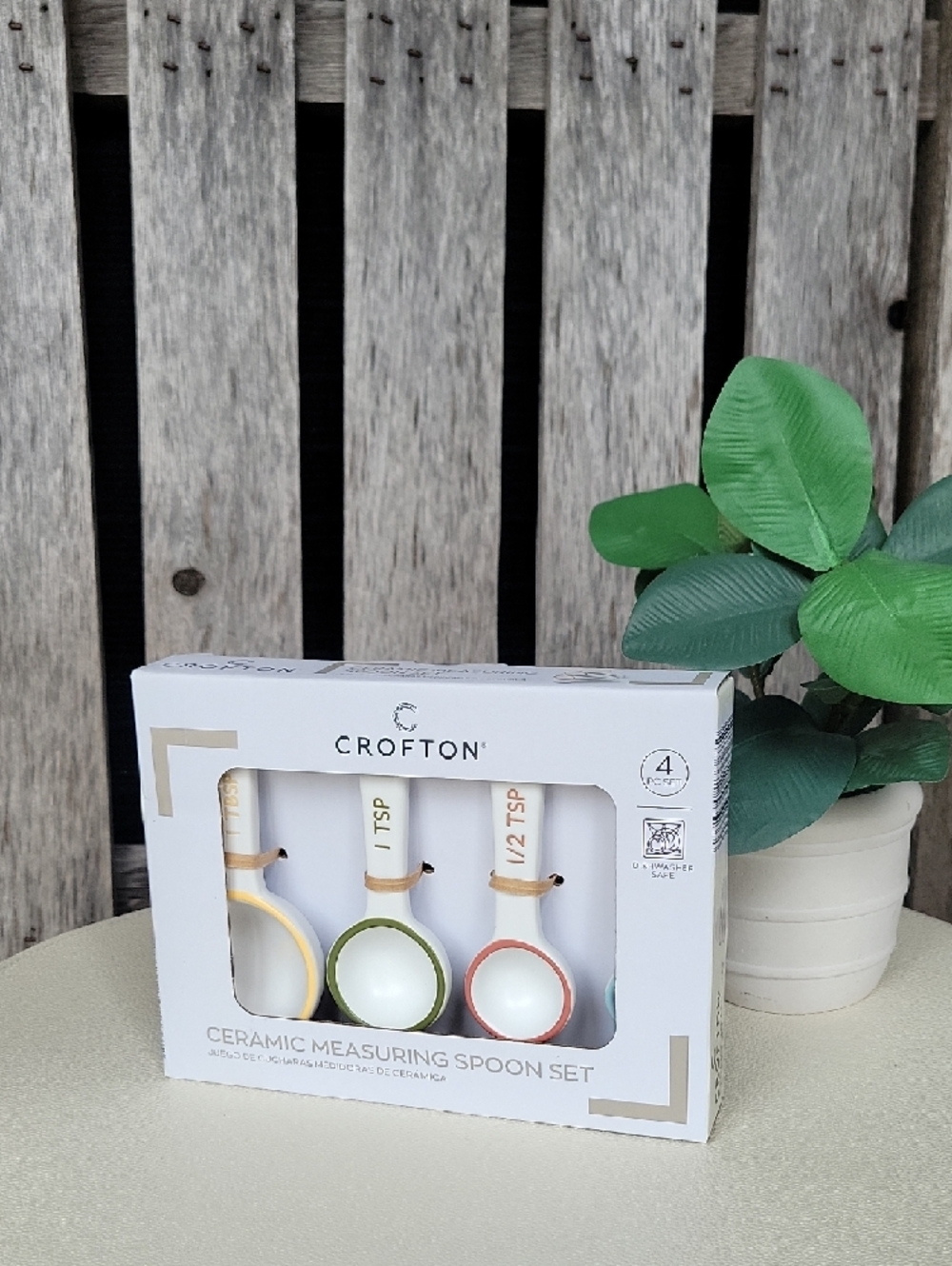 Crofton Ceramic Measuring Spoon Set - Multi-Color - Picture 2 of 6